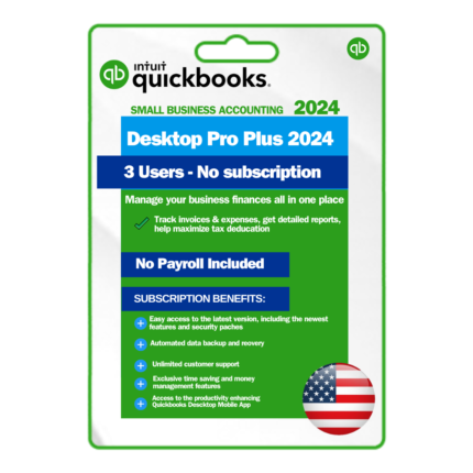 QuickBooks Desktop Pro PLus 2024 | Lifetime subscription | 3 users